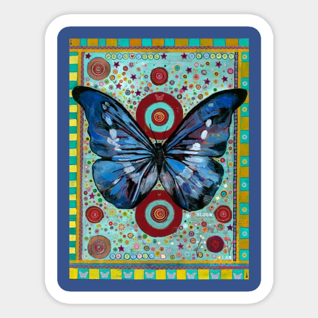 Big Blue Butterfly Sticker by Raybomusic01